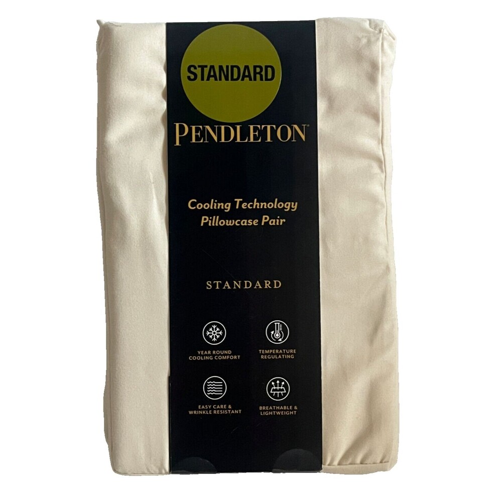 Pendleton Pillowcases Standard Cooling Technology Yellow 20x30" Set Of 2